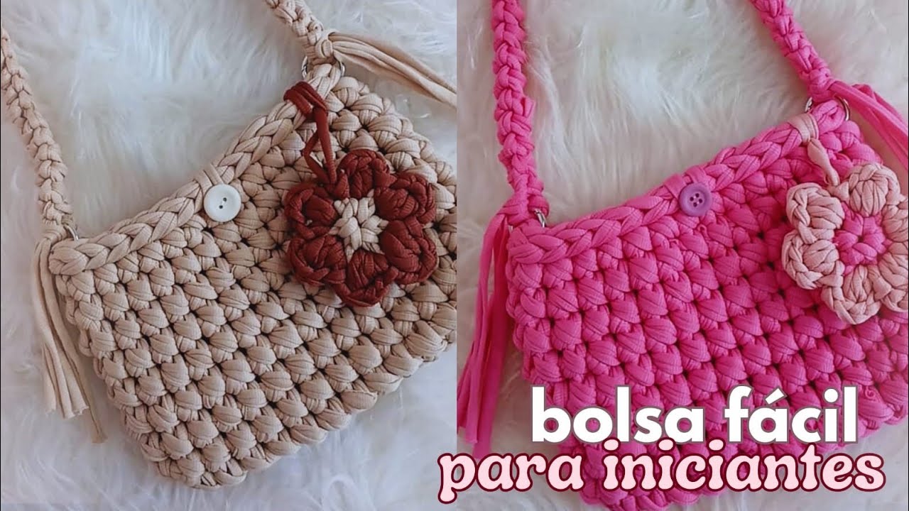 Bolsa Fácil em Crochê 🌸 | Passo a Passo para Iniciantes