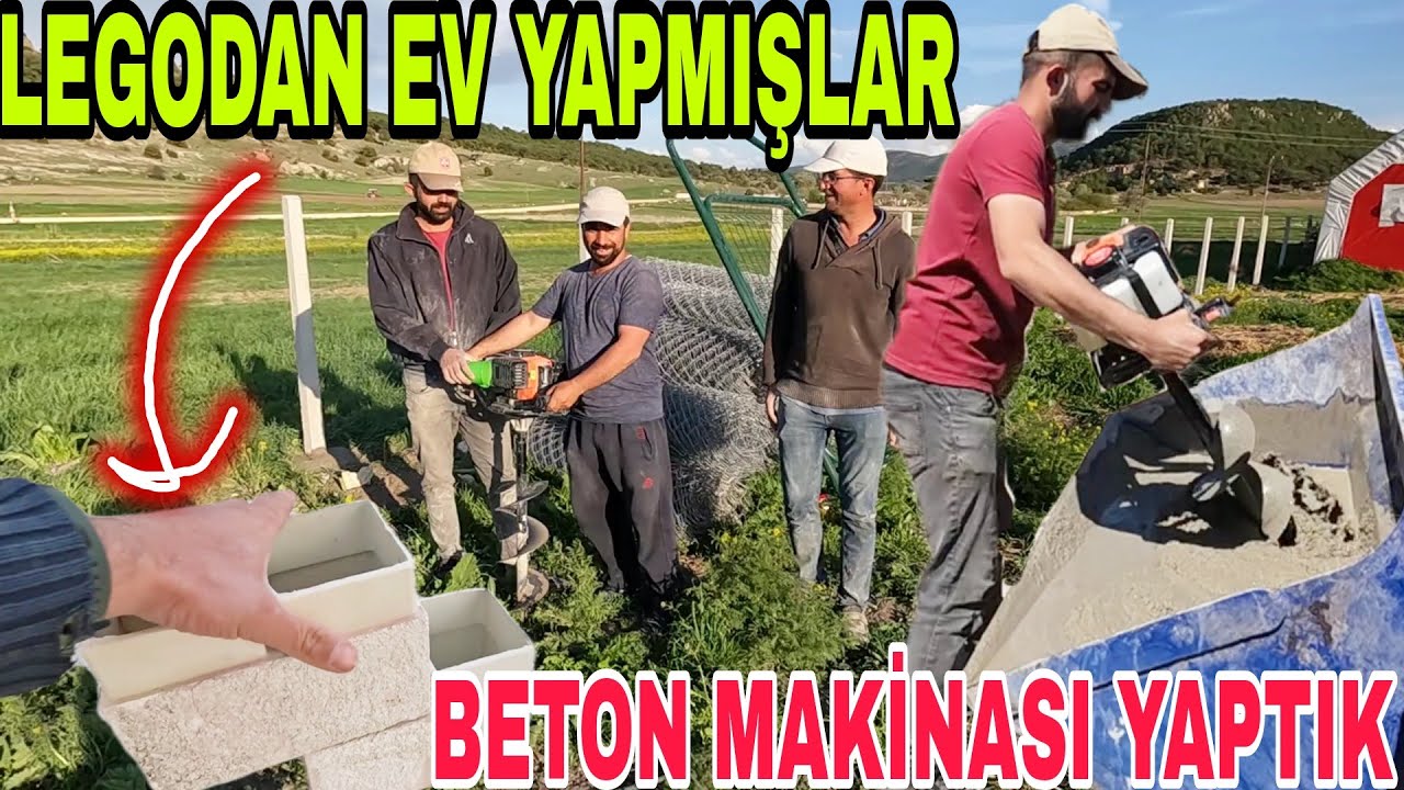 CANAVAR EKİP TOPLANDIK~DİREK İŞİ TAMAM ~LEGODAN EV ~DELME MAKİNASINI BETON MAKİNASI YAPTIK