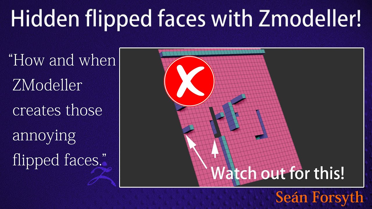 ZModeler sometimes creates flipped faces when using QMesh, this is how and when