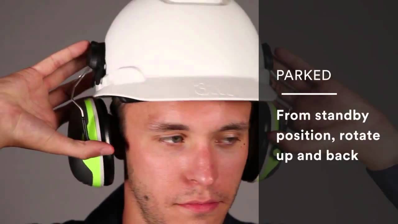 How to attach and use 3M&trade; PELTOR&trade; Earmuffs X Series Hardhat