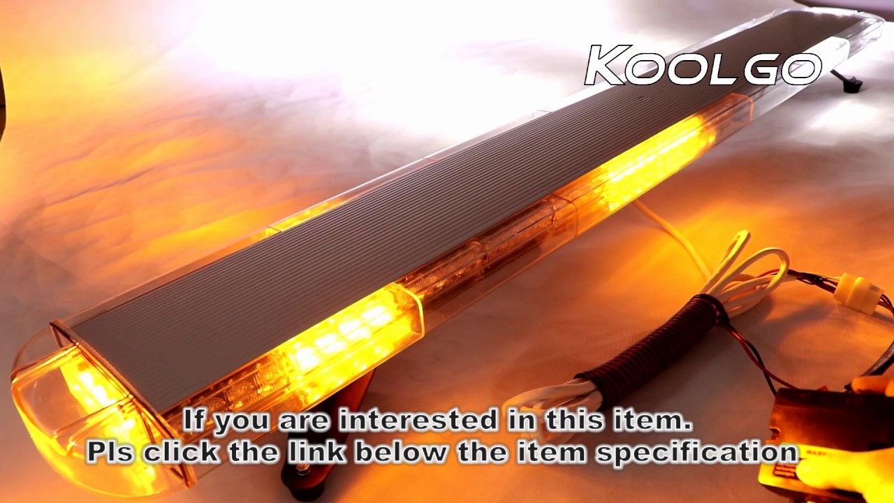 Koolgo Emergency Warning Lights  Wrecker Flashing Beacon Strobe Light Bar Amber White