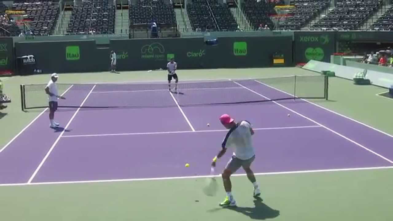 Rafael Nadal Practice MIAMI OPEN 2015