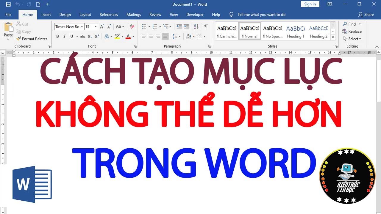 Cách tạo mục lục trong word bằng heading