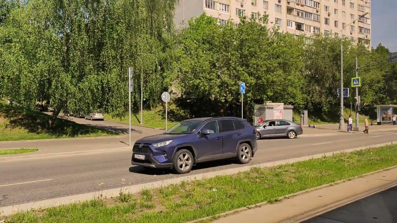 Трамвайный маршрут №1. Москва.