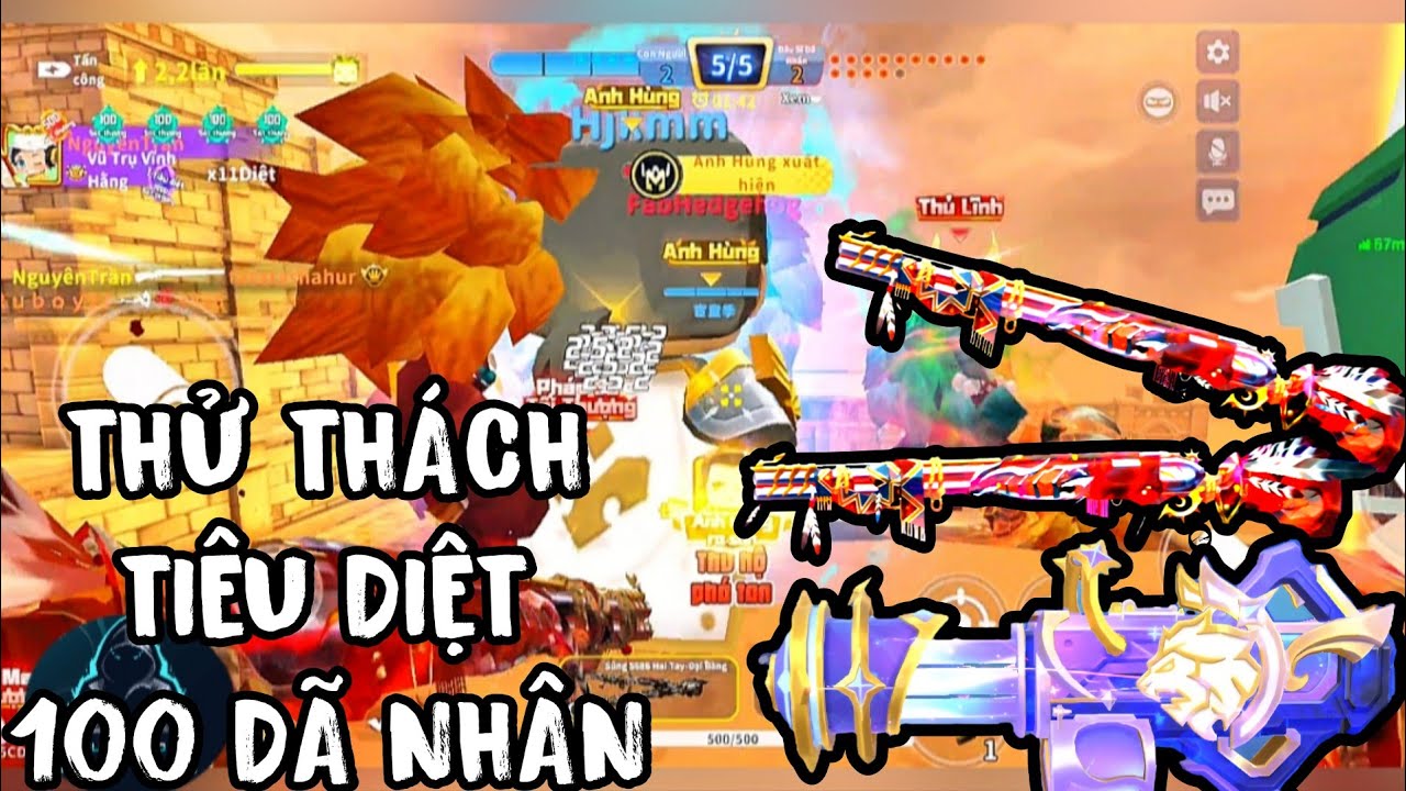 Mini World Royale - Thử thách tiêu diệt 100 dã nhân trong 1 trận 