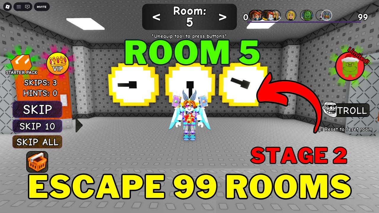 How To Complete Room 5 in Roblox Escape 99 Rooms | Stage 2