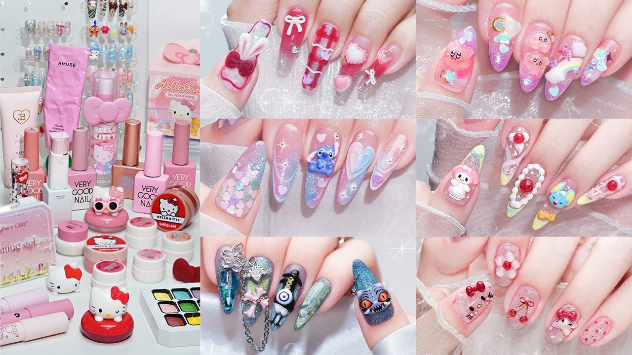 3x Speed ASMR 🤗 귀여움부터 힙한 감성까지 '최애 캐릭터' 네일 모음✨Cute Character Nail Collection | 셀프 네일 | Self Nails