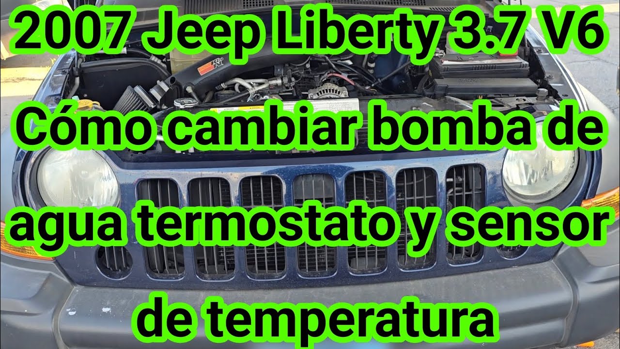 2007 Jeep Liberty 3.7 Cómo cambiar bomba de agua termostato(how to replace water pump and thermostat