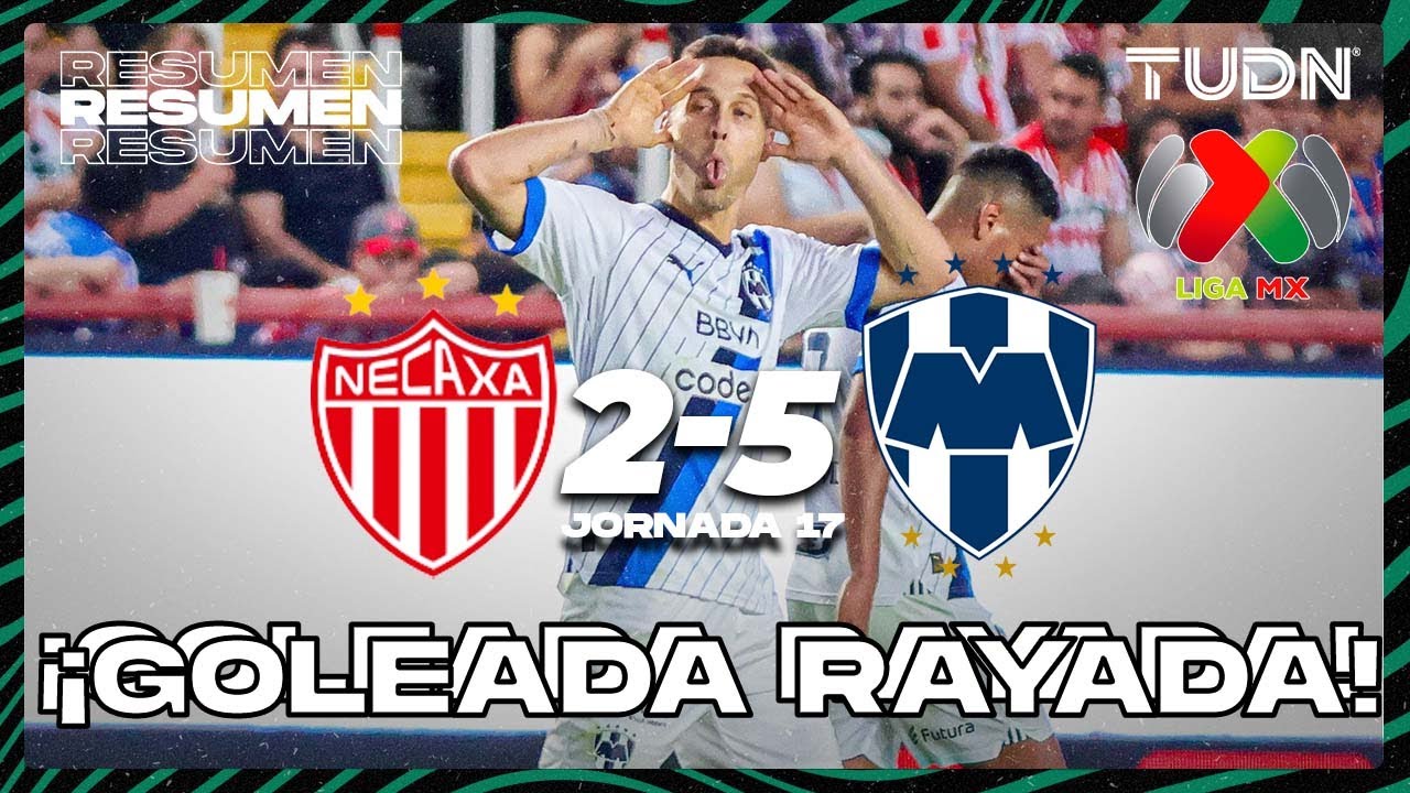 Resumen y goles | Necaxa 2-5 Monterrey | CL2024 - Liga Mx J17 | TUDN