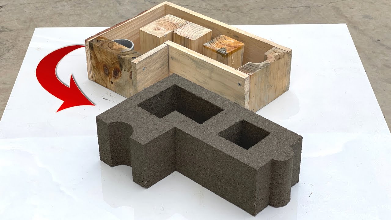 Casting bricks with square corners is simple and easy - Very light hole brick