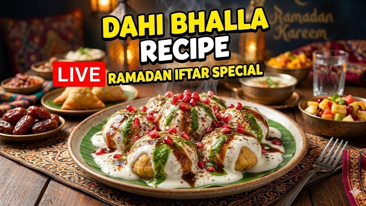 Live Dahi Bhalla Recipe | Soft Dahi Bhalle Banane Ka Tarika | Ramadan Special Recipe