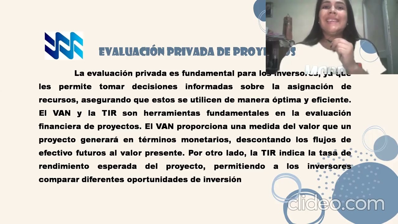 Tipos de evaluaciones de proyectos de inversión primera parte