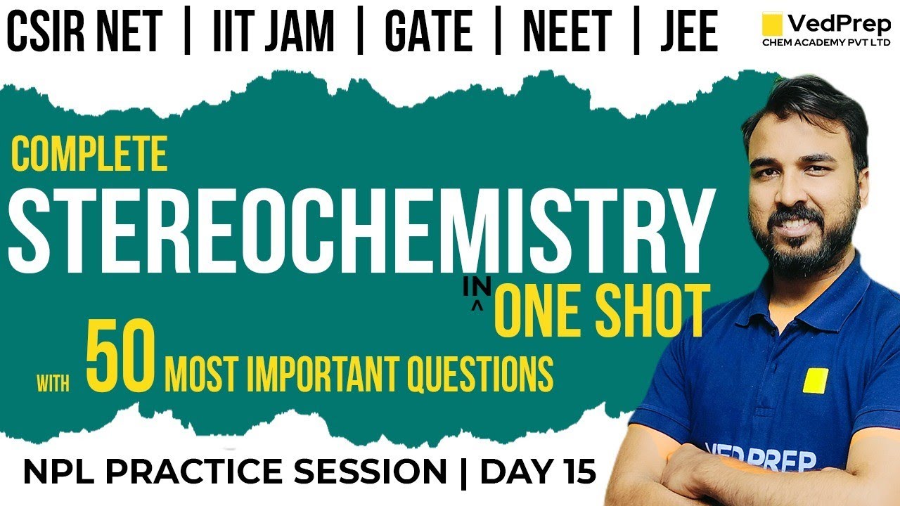 Stereochemistry in One Shot | CSIR NET JUNE 2024 | IIT JAM | GATE Chemistry | VedPrep Chem Academy