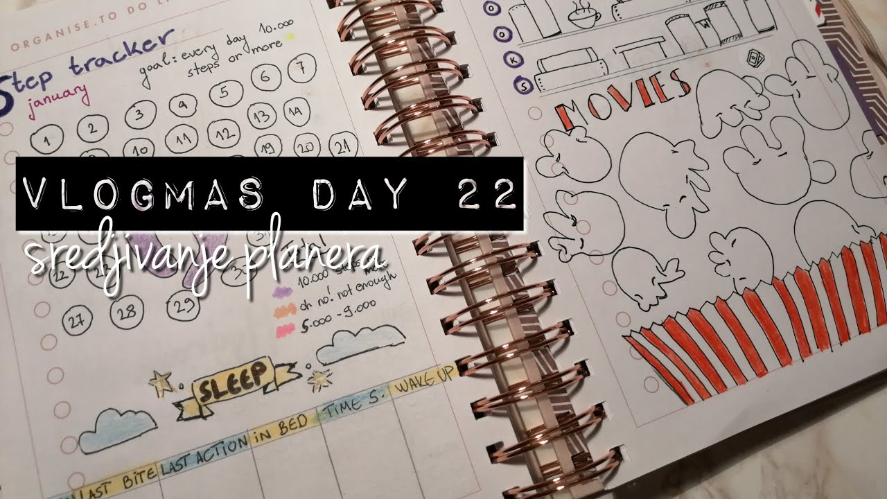 *Vlogmas day 22* Detaljno preuređivanje planera - Bullet journal  l TatjanaBela