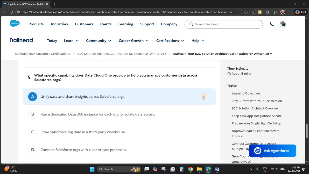 Maintain Your B2C Solution Architect Certification for Winter 26