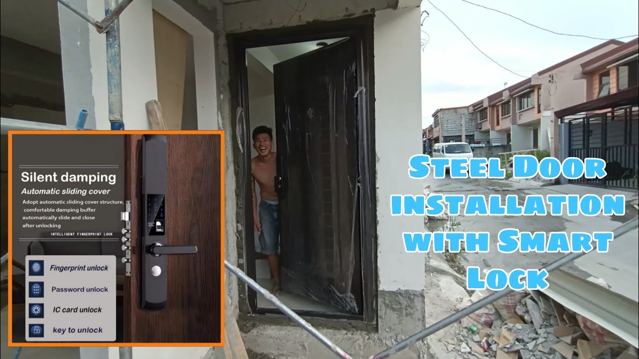 Paano mag install ng Steel Door with Smart Digital Lock👍