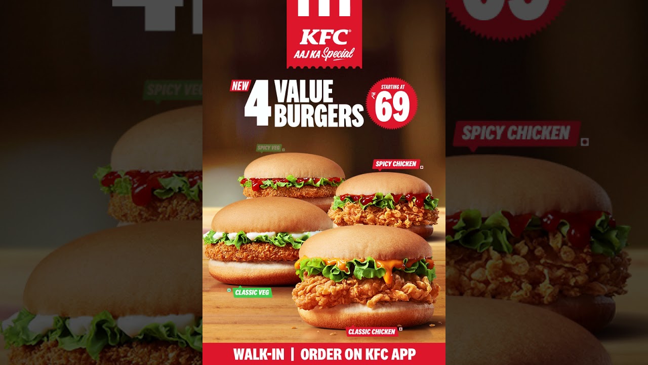 All-new special KFC Value Burgers starting at 69! Which one is yours, all yours?!