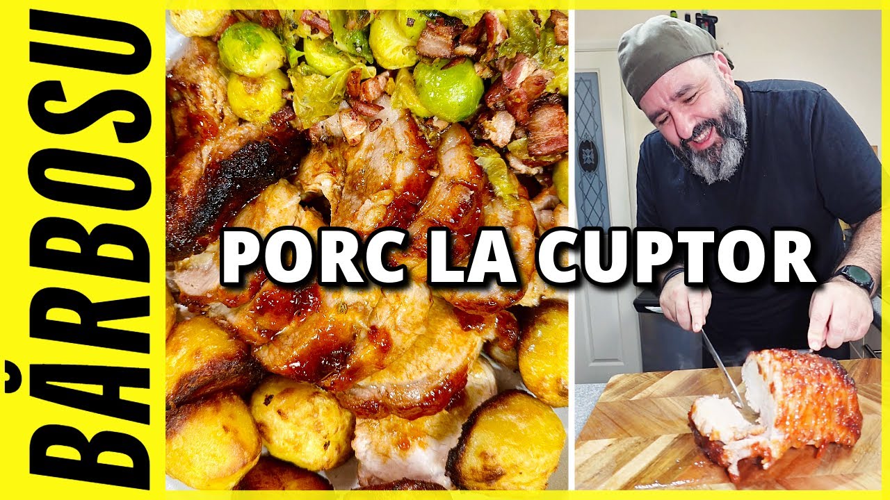 COTLET DE PORC INTREG LA CUPTOR | CARTOFI LA CUPTOR | GARNITURA DE VARZA DE BRUXELLES |