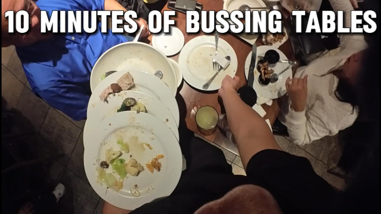 POV Satisyfing 10 Minutes of Bussing Tables