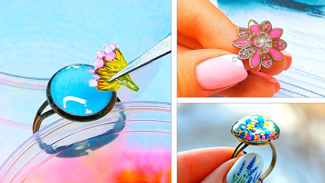 Top 10 rings made out of an epoxy resin/ Amazing DIY ideas from Epoxy resin