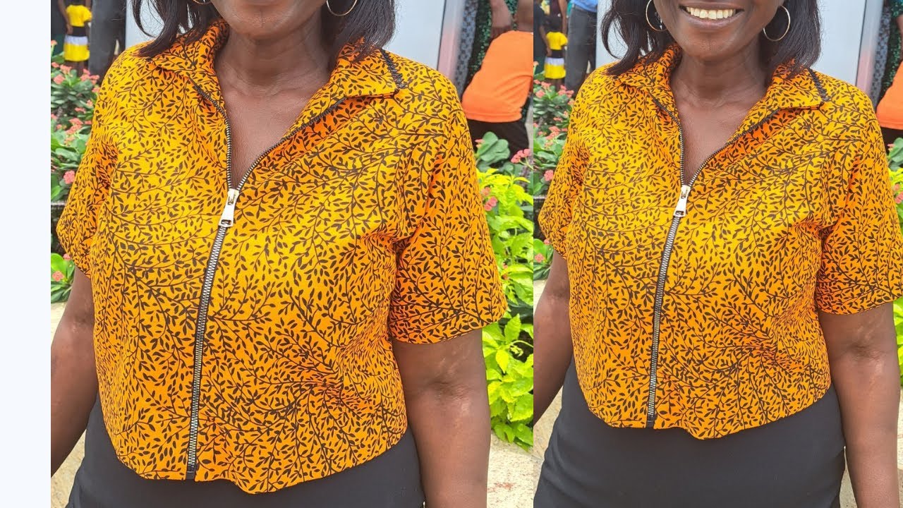 How to Sew a Stylish Crop Shirt with Front Zipper and Collar |Step-by-Step Tutorial inseam finishing