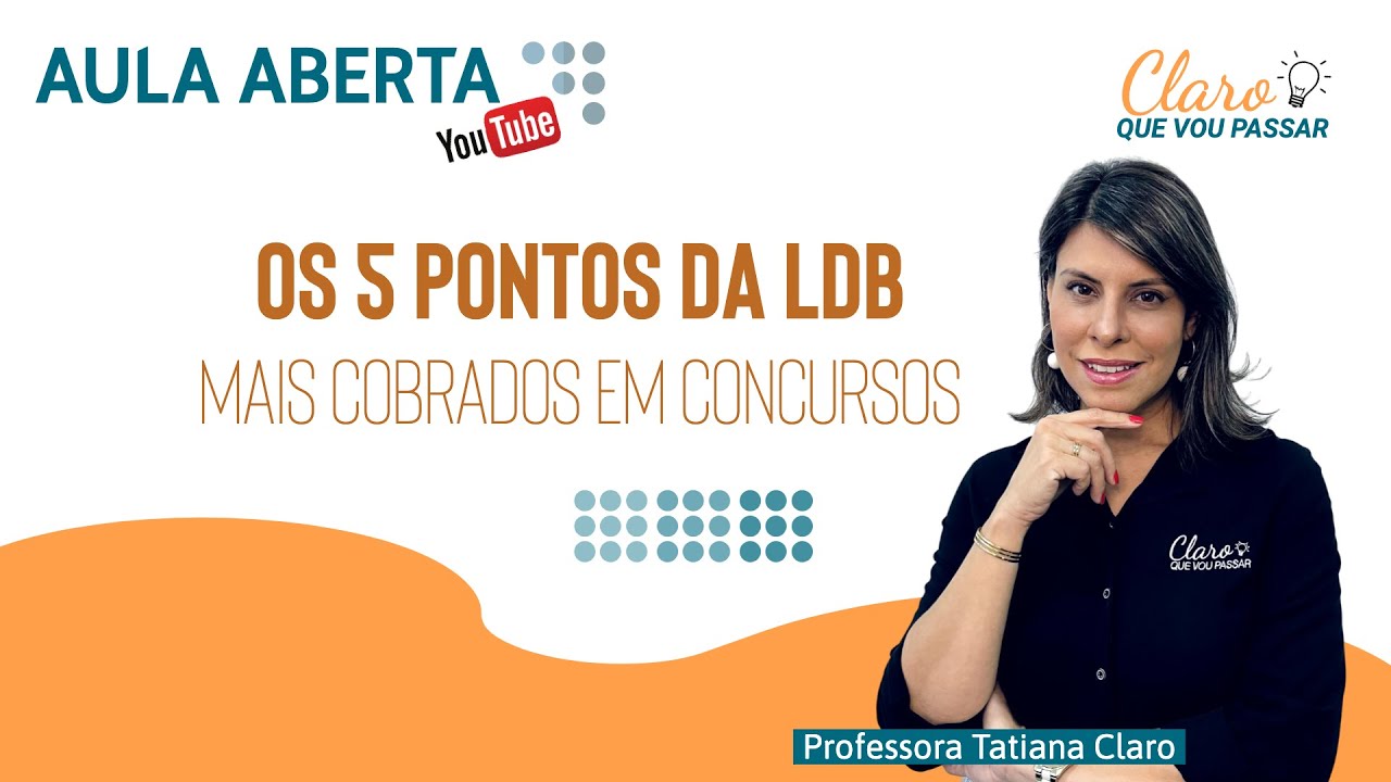 Aula Aberta #8: Os 5 Pontos da LDB Mais Cobrados em Concursos