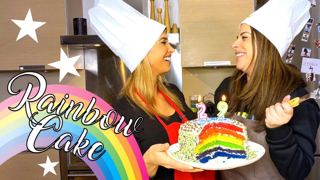 JE FAIS LE GÂTEAU D’ANNIVERSAIRE DE VINCENT : RAINBOW CAKE 🎂🌈
