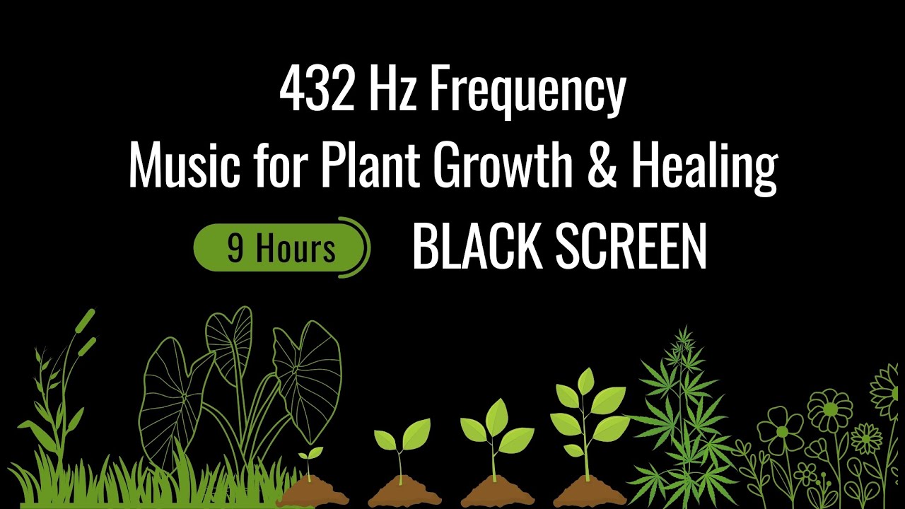 432 Hz Frequency Music for Plant Growth & Healing | Black Screen | 9 Hours