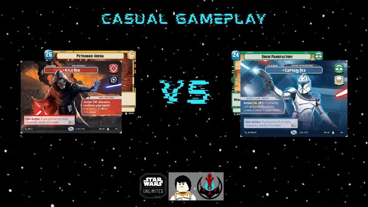SHD Kylo Yellow vs TWI Captain Rex Green | Casual Gameplay | Star Wars Unlimited