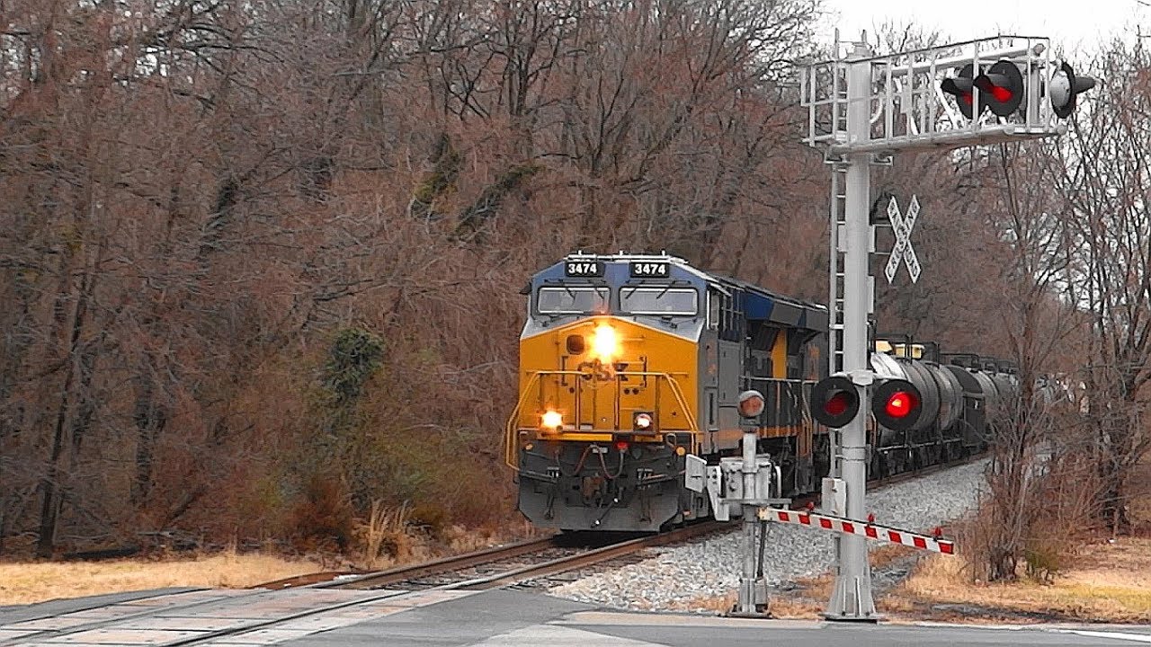 CSX Freight Train Passing The Old B&O Aberdeen Station