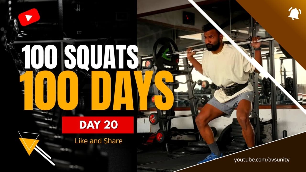 Day 20 100 Reps Squat Challenge For 100 Days 