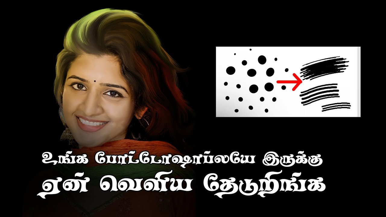 How to create HAIR BRUSHES in Photoshop | Digital painting Tutorial in Tamil