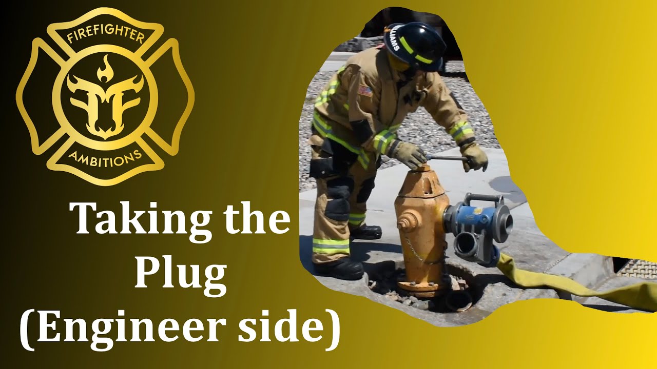 Firefighter Training: How to Take the Engineers Side PLUG (Fire Hydrant)