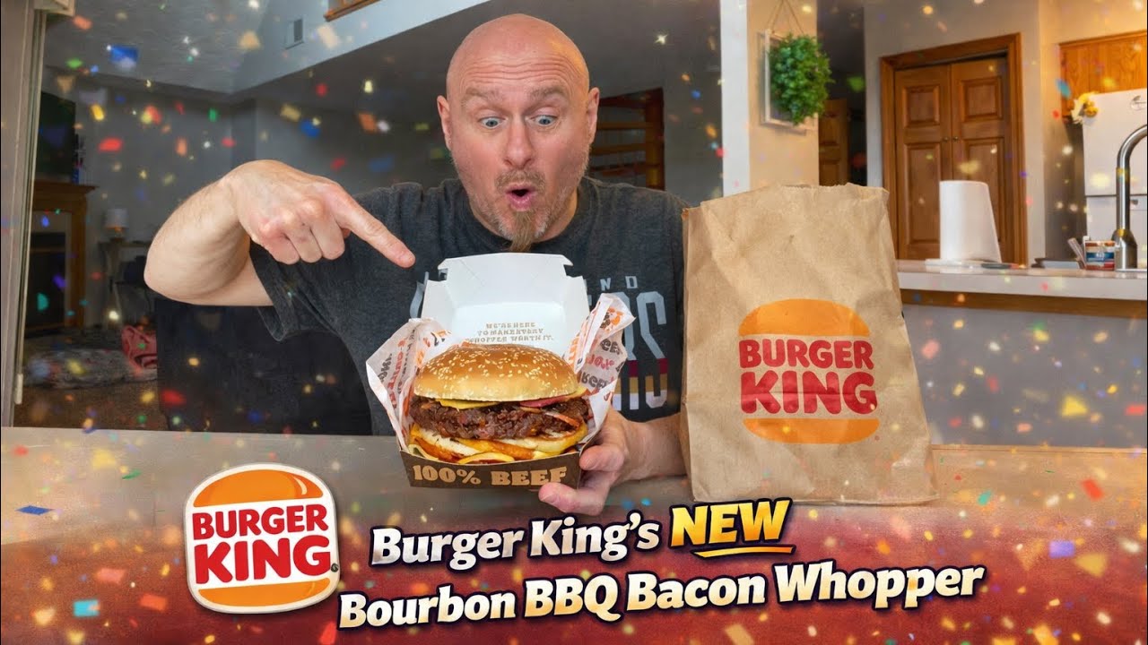 Burger King’s Bacon Bourbon BBQ Whopper (My Food Review)!! #eating #food 