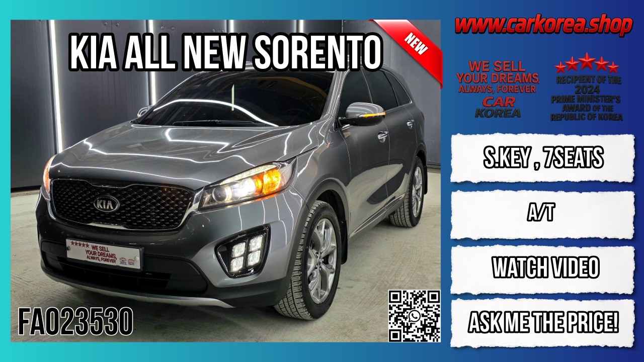 KIA ALL NEW SORENTO FA023530 #carkorea #costarica #guatemala #albania #kosovo #rwanda #koreacar