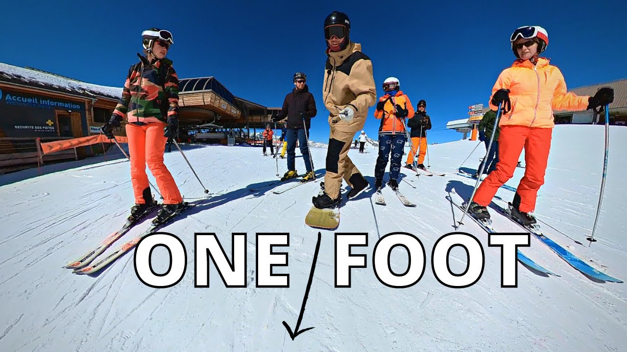 Snowboard with One Foot & Get off Chairlifts