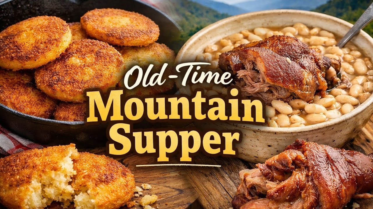 Hot Water Cornbread & White Beans with Ham Hock | Appalachian Mountain Cooking