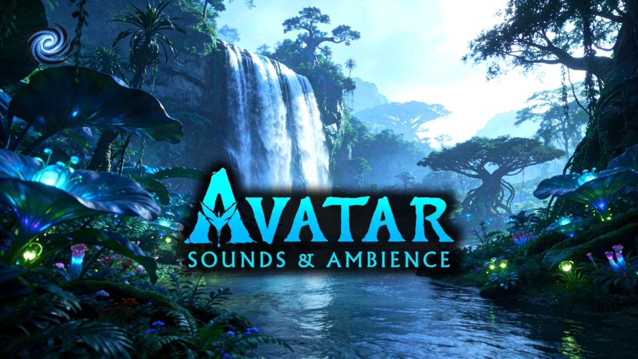 Avatar - Pandora Waterfall Ambience | Jungle River & Nature Sounds | Sleep & Study