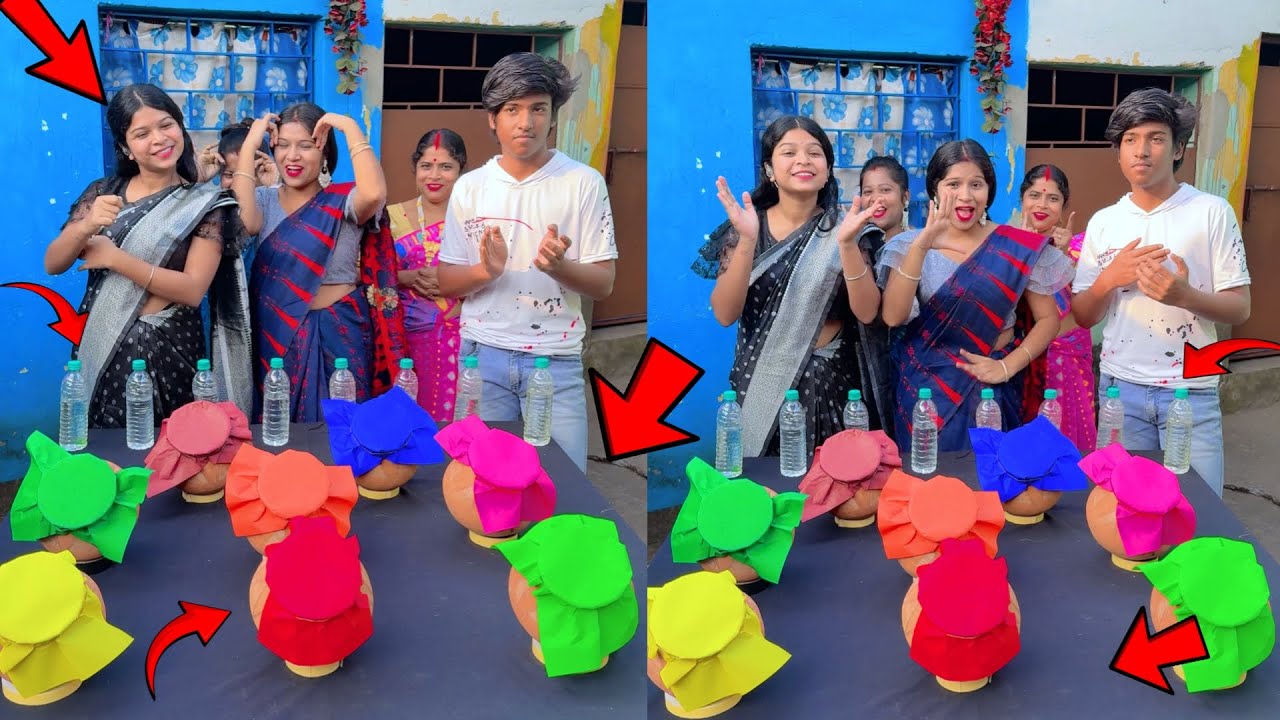 Colour Bottle Challenge & Get New Year Gift Box 🎁😍 | New Family Challenge Games 2025