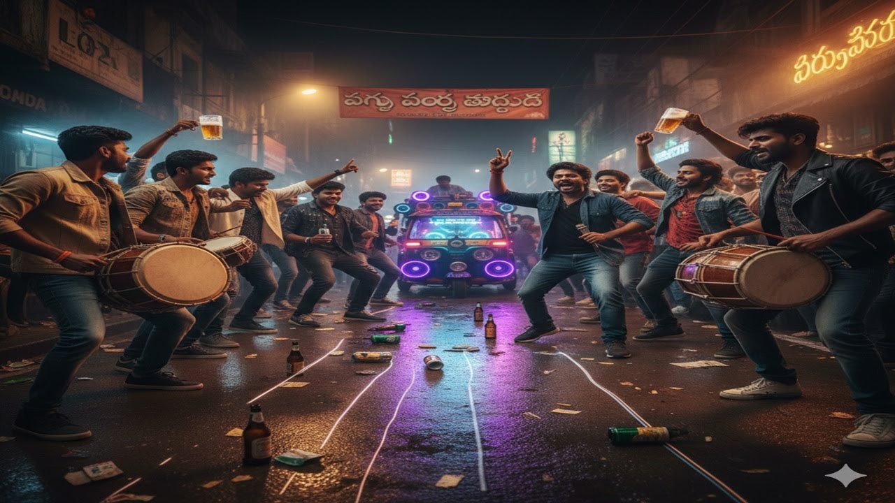 తెలంగాణా తాగుడు ఫుల్ బాటిలు గుద్దుడు - Telangana rock mass song