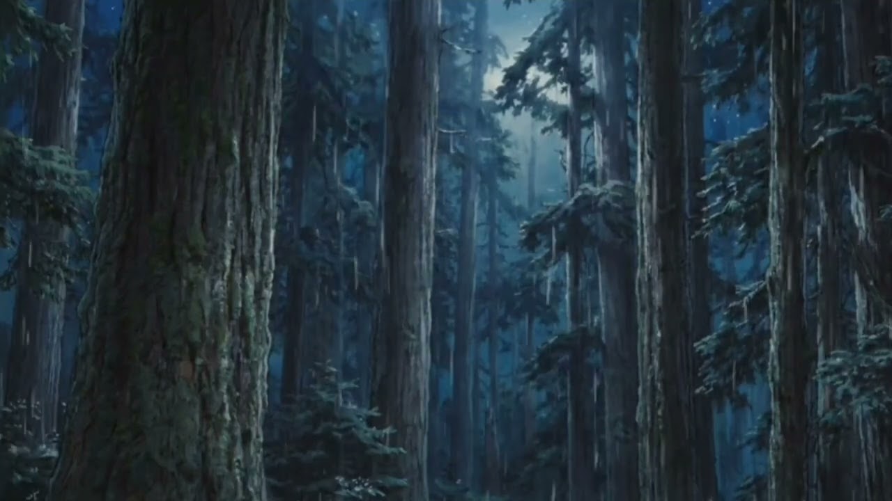 🖤🌧️ Rain in Forest at Night | Calm Sleep Sounds (7 hours)