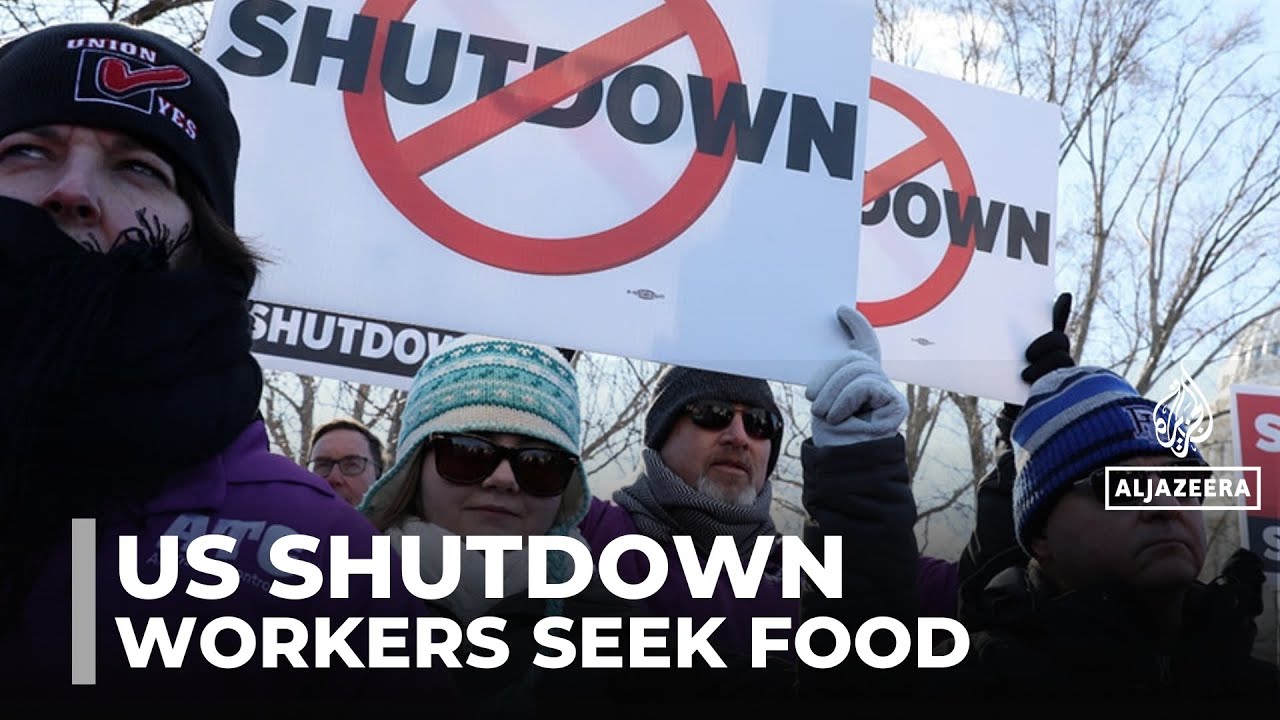 US government shutdown: Federal workers turn to food banks to make ends meet