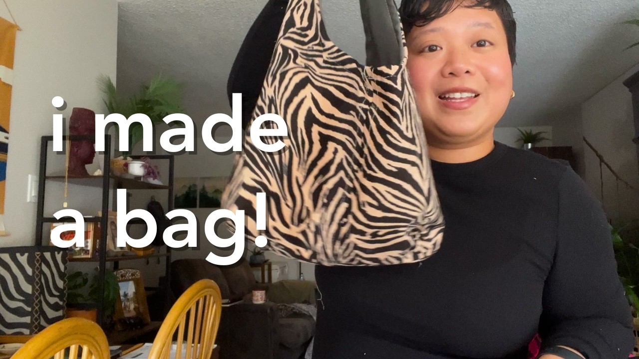 i made a bag and now my back hurts | learning how to sew