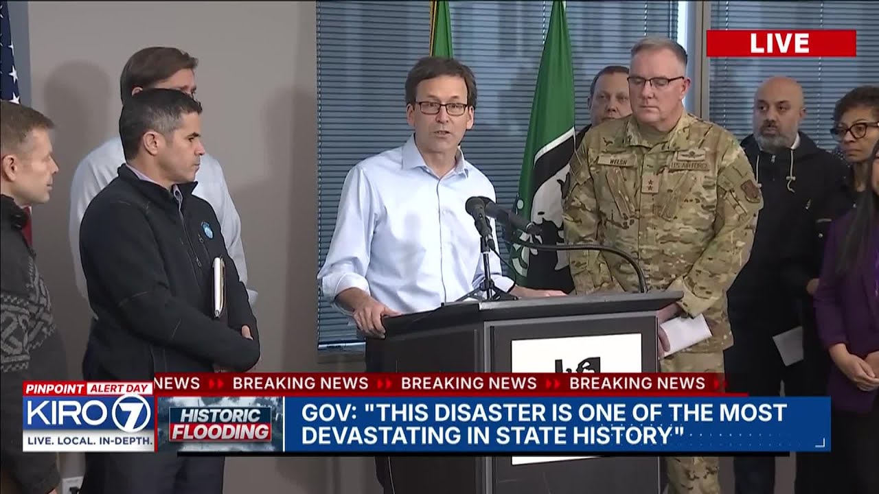 Gov. Bob Ferguson calls Washington flooding &lsquo;major event', US 2 to be closed for months