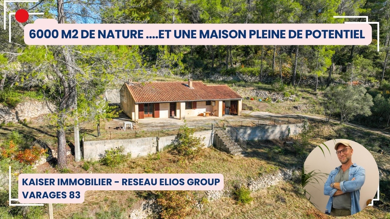 6000 m2 de nature...et une maison pleine de potentiel à Varages dans le VAR