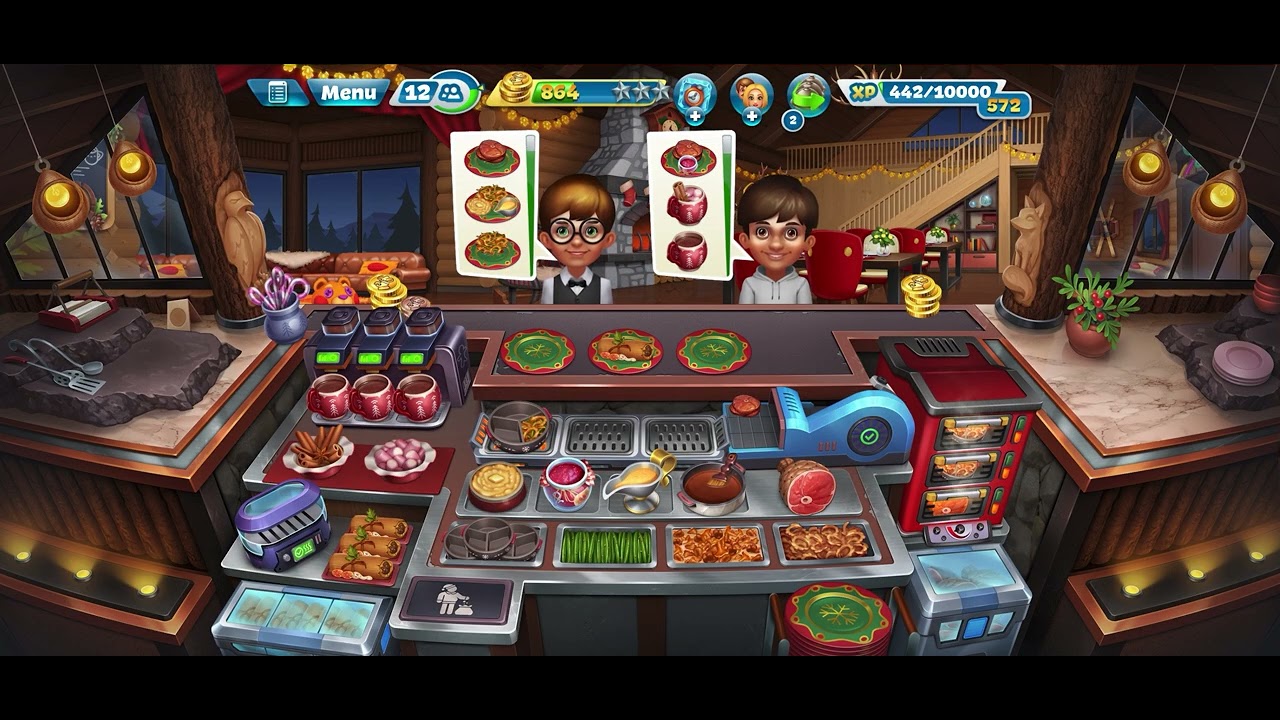 Evergreen Lodge Level 39 Cooking Fever (3 STARS/FULLY UPGRADED)