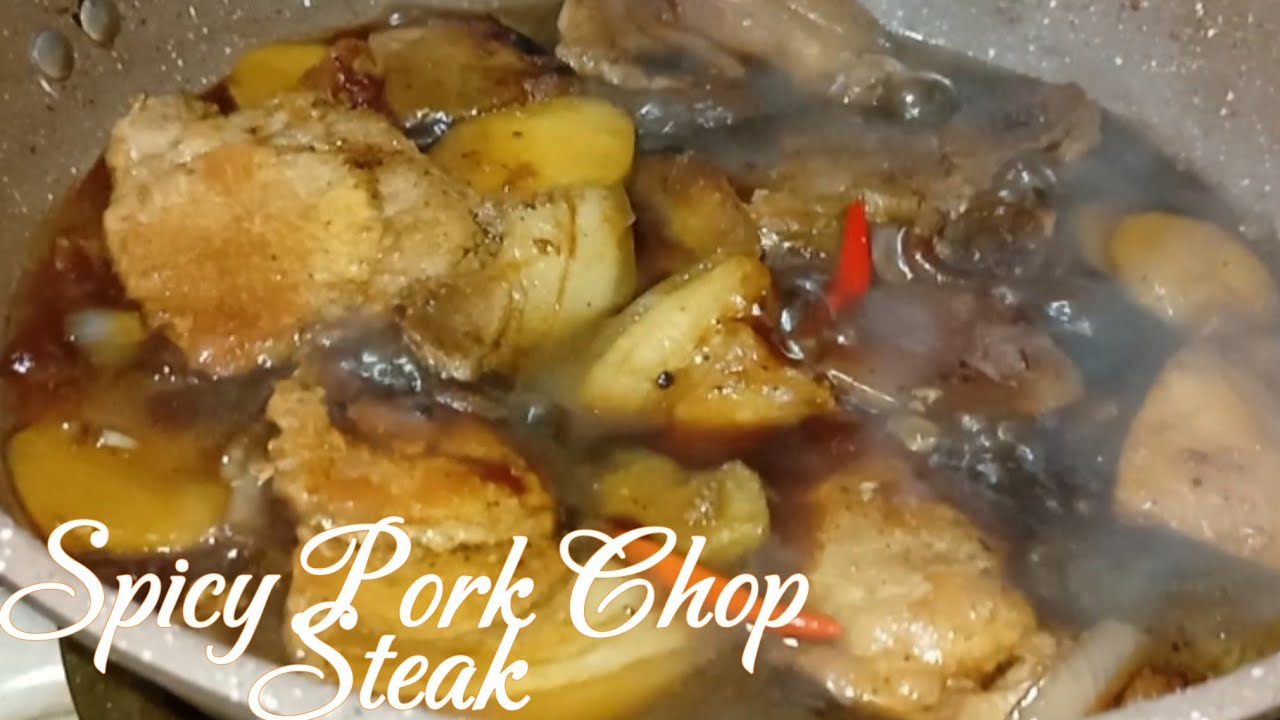 SPICY PORKCHOP STEAK || Cook & Play Koh