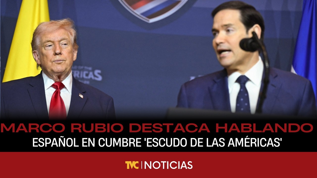 Marco Rubio destaca hablando español en cumbre 'Escudo de las Américas'