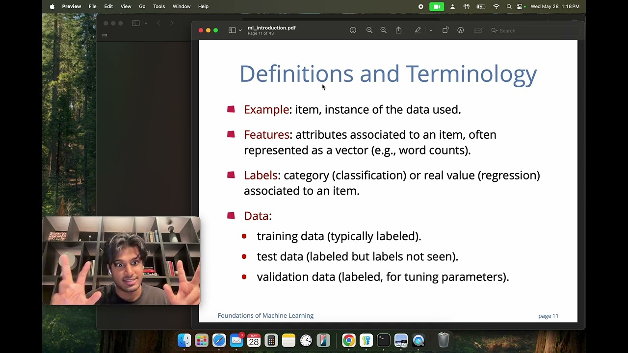 Foundations of Machine Learning 1.1 Basic Definitions & Concepts (Prof. Mohri, NYU)