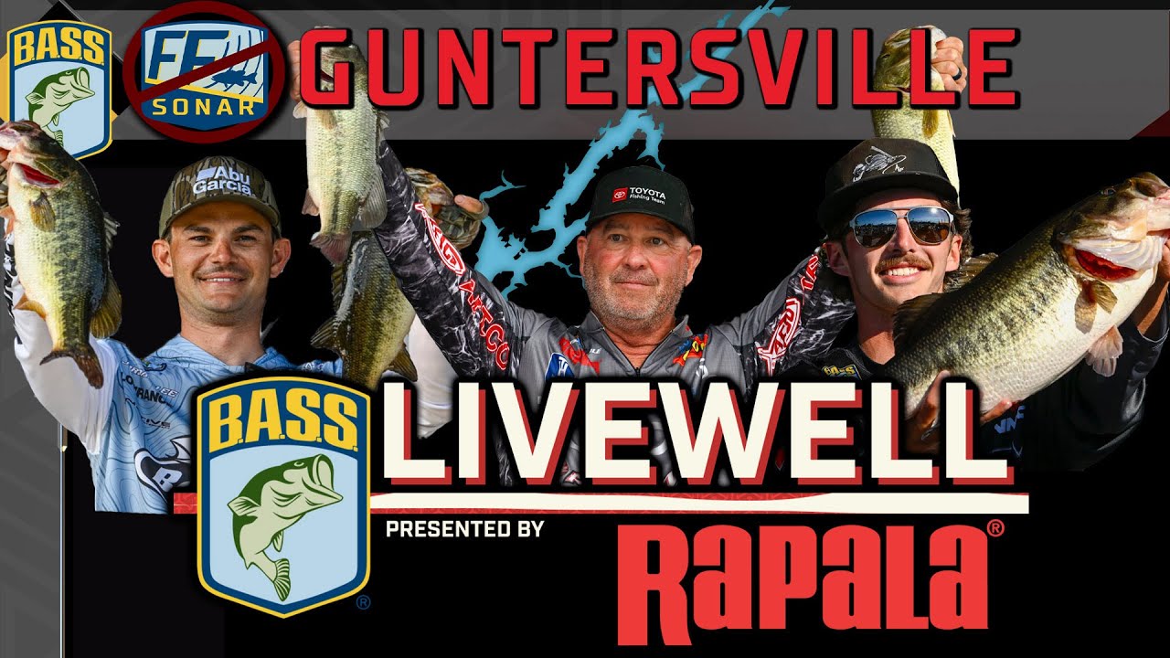 LIVEWELL представляет анонс турнира Bassmaster Elite 2026 на озере Гантерсвилл.